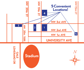 map with all five lots